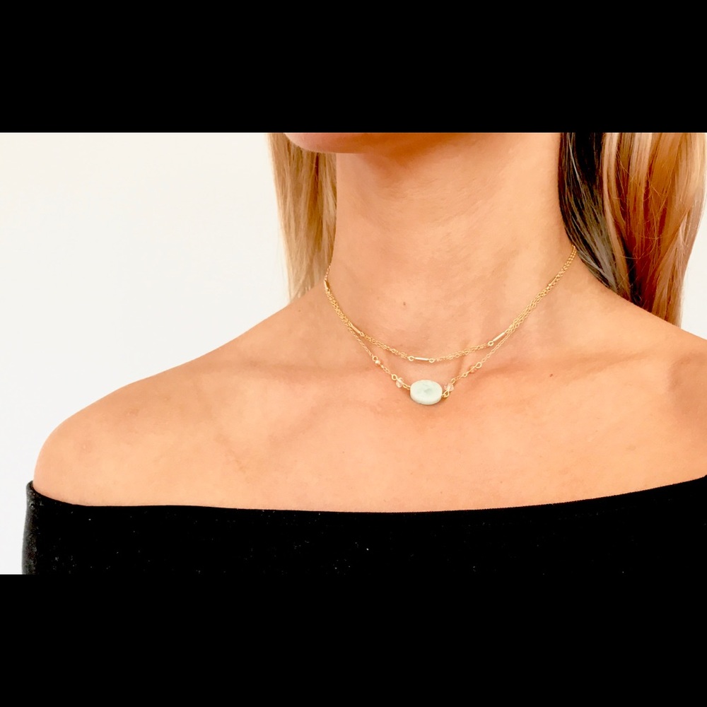 New 14k Gold Filled Bar Necklace - Picture 2 of 4